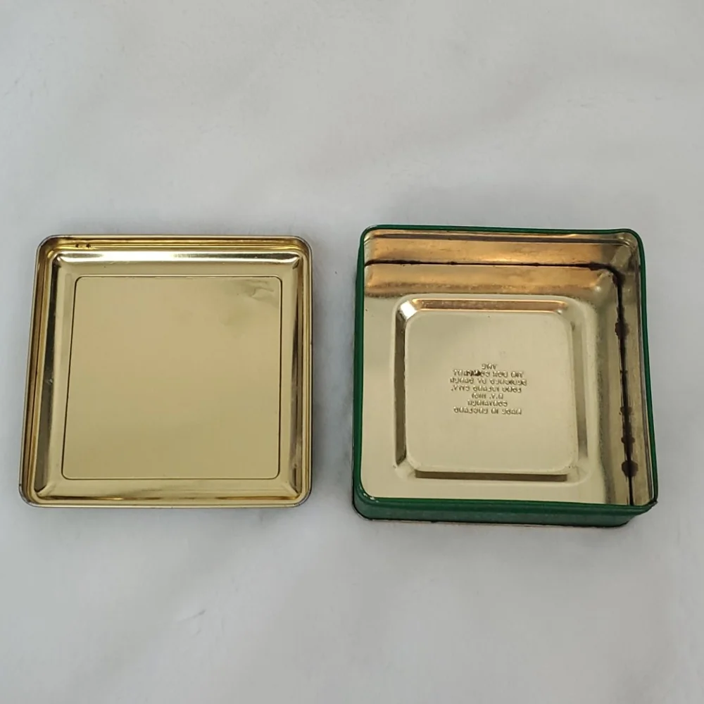 Vintage Tin box company metal made in England Christmas Day